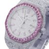 37mm Audemars Piguet Pink Dial Royal Oak Steel Diamond Watch | AP Luxury Diamond Watch For Men | Fully Iced Out Men’s Watch