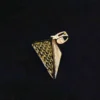 Pyramid Pendant White Baguette Pendant Yellow Plated For Men | Hip Hop Style Big Pyramid Pendant Necklace For Unisex