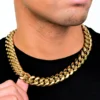 (19mm) Miami Cuban In Yellow Gold For Men | Hip Hop Style Cuban Link Pendant / Necklace For Men