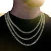 (4mm) Miami Cuban Link For Men In Yellow Gold Necklace | Hip Hop Style Cuban Link Chain Necklace For Men