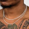 2mm Rope Style Chain Necklace For Men | Hip Hop Style Rope Link Chain Necklace For Men