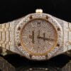 Celebrity Series 41 MM Audemars Piguet Rose Gold Plated White Diamond Men’s Watch | Luxury Diamond Watch For Men | Fully Iced Out Men’s Watch