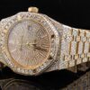 Celebrity Series 41 MM Audemars Piguet Rose Gold Plated White Diamond Men’s Watch | Luxury Diamond Watch For Men | Fully Iced Out Men’s Watch