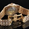 Celebrity Series 41 MM Audemars Piguet Rose Gold Plated White Diamond Men’s Watch | Luxury Diamond Watch For Men | Fully Iced Out Men’s Watch