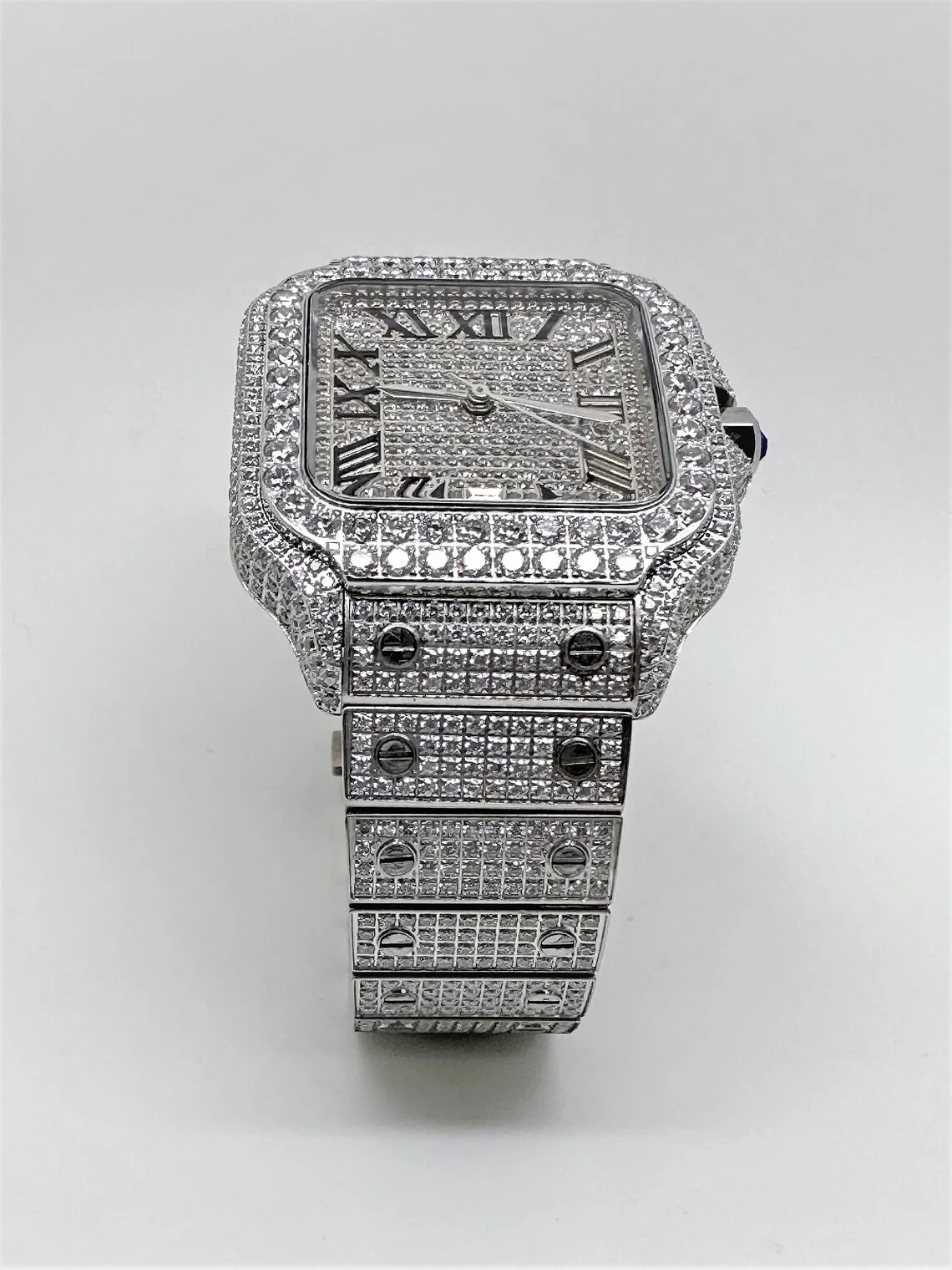 Cartier watch for men | Certified moissanites studded watch | Fully iced out