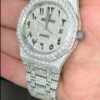 Classic Luxurious Diamond Watch |42mm Diamond Watch For Men | Fully Iced Out Two-tone Plated Watch | Hiphop Style Watch For Men