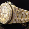 Premium Series 42 MM Audemars Piguet Yellow Plated White Diamond Men’s Watch | Luxury Diamond Watch For Men | Fully Iced Out Men’s Watch
