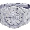 Premium Series 41 MM Audemars Piguet Royal Oak White Plated Diamond Men’s Watch | Luxury Diamond Watch For Men | Fully Iced Out Men’s Watch