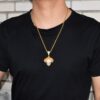 Iced Out The Joker Smiles Hip Hop Style Yellow Plated Pendant For Men | Hip Hop Style Joker Men’s Yellow Plated Pendant