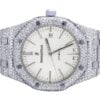 Premium Edition 41 MM Audemars Piguet Royal Oak White Plated Diamond Men’s Watch | Luxury Diamond Watch For Men | Fully Iced Out Men’s Watch