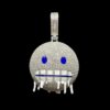 Blue Eyed Drippy Mouth Iceman Iced Out White Moissanites Pendant | Hip Hop Style Iceman Pendant For Men