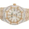 Celebrity Edition 41 MM Audemars Piguet Rose Gold Plated White Diamond Men’s Watch | Luxury Diamond Watch For Men | Fully Iced Out Men’s Watch