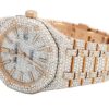 Celebrity Edition 41 MM Audemars Piguet Rose Gold Plated White Diamond Men’s Watch | Luxury Diamond Watch For Men | Fully Iced Out Men’s Watch