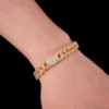 10mm Miami Cuban Link Chain Special White Moissanite Studded Iced Out Bracelet For Men