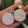 Bust Down Iced Out Money Dollar Symbol Luxury Pendant With White Moissanites For Men