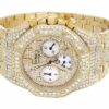 Classic Edition 39 MM Audemars Piguet Yellow Plated White Diamond Men’s Watch | Luxury Diamond Watch For Men | Fully Iced Out Men’s Watch