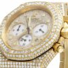 Classic Edition 39 MM Audemars Piguet Yellow Plated White Diamond Men’s Watch | Luxury Diamond Watch For Men | Fully Iced Out Men’s Watch