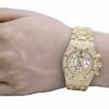 Classic Edition 39 MM Audemars Piguet Yellow Plated White Diamond Men’s Watch | Luxury Diamond Watch For Men | Fully Iced Out Men’s Watch