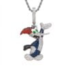 Iced Out Woodpecker Custom Big Pendant with Rope Chain For Men