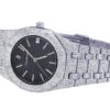 35MM Ladies Audemars Piguet S.Steel Black Dial Diamond Watch | Luxury Diamond Watch For Men | Fully Iced Out Men’s Watch