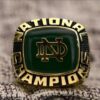 Premium Series Notre Dame Fighting Irish College Football National Championship Men’s Custom Name & Number Ring (1977)