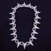 Bling Hip Hop Style Iced Out Heavy Punk Rivet Choker Necklace For Men