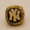 One Of Kind Dazzling New York Yankees World Series Men’s Bright Finish Ring (1977) In 925 Silver
