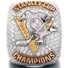 Premium Edition Pittsburgh Penguins Stanley Cup Champions Men’s Wedding Collection Ring (2017) In 925 Silver