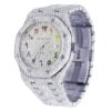 Luxury Diamond Watch For Men | 41MM Men’s Audemars Piguet Royal Oak Steel, Silver Diamond Watch | Fully Iced Out Men’s Watch