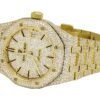 37MM Audemars Piguet Royal Oak Full Yellow Plated Diamond Wristwatch For Men | Luxury Diamond Watch For Men | Fully Iced Out Men’s Classic Wristwatch