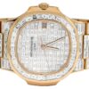 Special Series Patek Philippe Yellow Plated White Diamond Men’s Watch | Luxury Diamond Watch For Men | Fully Iced Out Men’s Watch