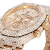 Royal Oak 41MM Audemars Piguet Rose Gold Plated Diamond Wristwatch For Men | Fully Iced Out Men’s Classic Wristwatch | Luxury Diamond Watch For Men