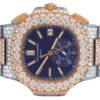Special Series Patek Philippe Two Tone Plated White Diamond Men’s Watch | Luxury Diamond Watch For Men | Fully Iced Out Men’s Watch