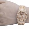 Luxury Diamond Watch For Men | Men’s 41 MM Audemars Piguet Royal Oak Yellow Gold Plated with White Diamond Wristwatch | Fully Iced Out Men’s Classic Wristwatch