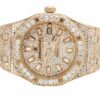 Luxury Diamond Watch For Men | Men’s 41 MM Audemars Piguet Royal Oak Yellow Gold Plated with White Diamond Wristwatch | Fully Iced Out Men’s Classic Wristwatch