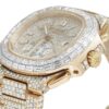 Patek Philippe Nautilus Rose Gold Plated 5980/1R-001 White Diamond Wristwatch For Men | Fully Iced Out Men’s Classic Wristwatch | Luxury Diamond Watch For Men