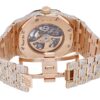 Skeleton 41MM Audemars Piguet Royal Oak Rose Gold Plated Diamond Watch | AP Luxury Diamond Watch For Men | Fully Iced Out Men’s Watch