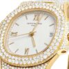 Patek Philippe Nautilus 3800/001 with White Diamond Wristwatch For Women | Fully Iced Out Women’s Classic Wristwatch | Luxury Diamond Watch For Women