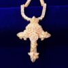 Cross Flower Pendant & Necklace 5mm Tennis Chain Diamond Iced Out Bling Bling Hip Hop Chain | Hip Hop Pendant For Men / Women