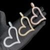 Open Heart Necklace Pendant With Chain | Bling Heart Pendant Necklace | Love Necklace Heart Pendant | Men & Women Heart Pendant | Luxury Jewelry Hip Hop Necklace | Hip Hop Pendant For Men / Women