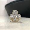 Iced Out Style White Baguette Studded Ace of Clubs Ring | Poker game Ring For Men