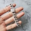 Iced Out 12MM Moissanite Round Cuban Link Chain Bracelet & Necklace For Men