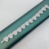 Unique Heart Design White Baguette & Round Moissnaites Minimalistic Bracelets