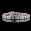 White Emerald Moissanites Bezel Set Tennis Bracelet | Hip Hop Style Bracelets For Women