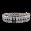 White Emerald Moissanites Bezel Set Tennis Bracelet | Hip Hop Style Bracelets For Women