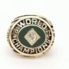 Wonderful Oakland Athletics World Series Championship Men’s Matte Finish Ring (1972) In 925 Silver