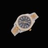 Fully Iced Out Moissanite Diamond Watch Steel Body Automatic VVS Moissanite Diamond Watch For Men Two Tone Studded Diamond Watch