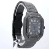 22CT Iced Out Black Moissanite Diamond Watch For Mens, Fancy Custom Made Full Diamond Party Wear Watch, Surprised Gift Watch For Him