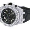 Premium Edition Men’s Audemars Piguet Royal Oak Offshore Fully Ice Out Hip Hop Style Camo Strap Diamond Watch
