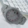 Special Edition Rolex Datejust Red Diamond Dial With White Watch For Men | Ice Out | Hip Hop |